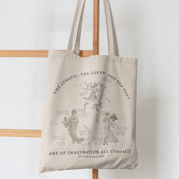 Midsummer Nights Dream Shakespeare Totebag Light Academia Tote Bag Shakespeare Gift Fairy Grunge Tote Fairycore Aesthetic Dark Academia Tote