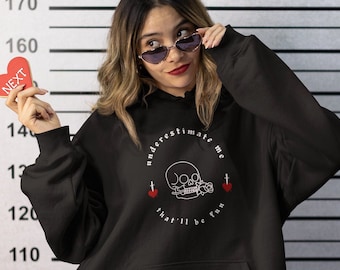 Skull Hoodie Skeleton Sweatshirt Gothic Emo Shirt Pastel Goth Shirt Goth Sweater Mall Goth Clothes Edgy Shirt Occult Shirt Y2K Clothes