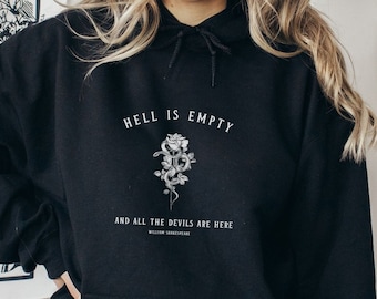 Shakespeare Hoodie Celestial Snake Hoodie Goblincore Shakespeare Sweatshirt Fairy Grunge Dark Academia Hoodie Witchy Goth Sweater Alt Hoodie