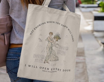 Emily Dickinson Tote Bag Literary Totebag Light Academia Tote Sappho Tote Bag Sapphic Totebag Dark Academia Tote Victorian Tote Bookish Gift