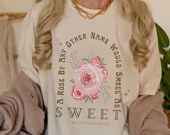 Shakespeare Shirt Romeo and Juliet Shirt Dark Academia Tee Bookish Crewneck Poet Shirt Shakespeare T Shirt Fairy Grunge Fairycore Clothing