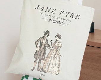 Jane Eyre Tote Bag Literature Tote Bag Charlotte Bronte Totebag Jane Eyre Gift Literary Gift Bookish Gift Academia Totebag Bookish Merch