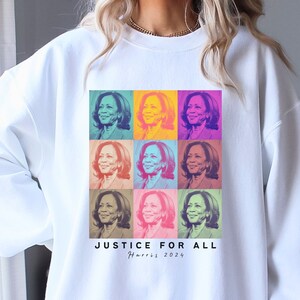 Kamala Harris 2024 Sweatshirt Madam Vice President Crewneck Vote For Kamala Election 2024 Sweatshirt Liberal Democrat Top Kamala Harris Gift