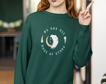 Sweatshirt mystique Sweatshirt indé Lune enfant ras du cou chemise tarot énergie cosmique bonne énergie céleste Sweatshirt soleil lune ras du cou