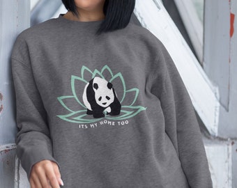 Panda Sweatshirt Environmental Sweatshirt Panda Shirt Panda Gifts Red Panda Ecology Crewneck Climate Change Animal Rights Earth Day Shirt
