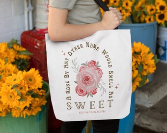Romeo And Juliet Shakespeare Tote Bag Bookish Tote Dark Academia Tote Bag Aesthetic Renaissance Bag Shakespeare Quote Tote Shakespeare Gifts