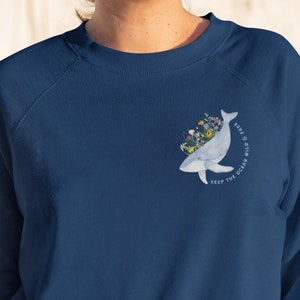 Whale Sweatshirt Save The Ocean Shirt Manatee Shirt Sperm Whale Environment Crewneck Climate Change Shirt Reduce Reuse Recycle Whale Sweater