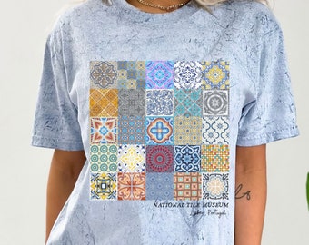 Lisbon Portugal Shirt Portuguese Tile Shirt Lisboa Portugal Museum Gift Lisbon Shirt Lisbon Vacation Shirt European City Shirt Art Lover Tee