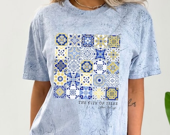Lisbon Portugal Shirt Portuguese Tile Shirt Lisboa Portugal Gift Lisbon T Shirt Lisbon Vacation Tee European City Shirt Portugal Tile Gift