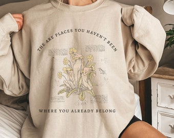 Fairy Grunge Crewneck Light Academia Shirt Fairy Core Sweatshirt Cottagecore Clothing Dark Academia Grunge Fairycore Cottage Core Sweater