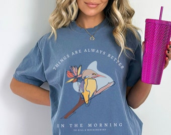 To Kill A Mockingbird Shirt Harper Lee Shirt Literary T Shirt Bookish Merch Book Quote Botanical Art Hoe Impressionist Literature Tee