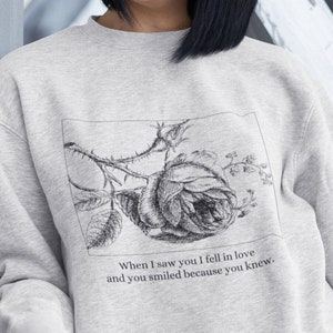 Shakespeare Sweatshirt Romantic Victorian Sweater Light Academia Clothing Literature Gift For Her Shakespeare Gifts Poet Sweater Rose Shirt