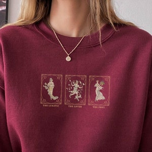 Midsummer Nights Dream Sudadera Camisa de Shakespeare Dark Academia Ropa Hada Grunge Fairycore Top Sappho Light Academia Tarot Sudadera