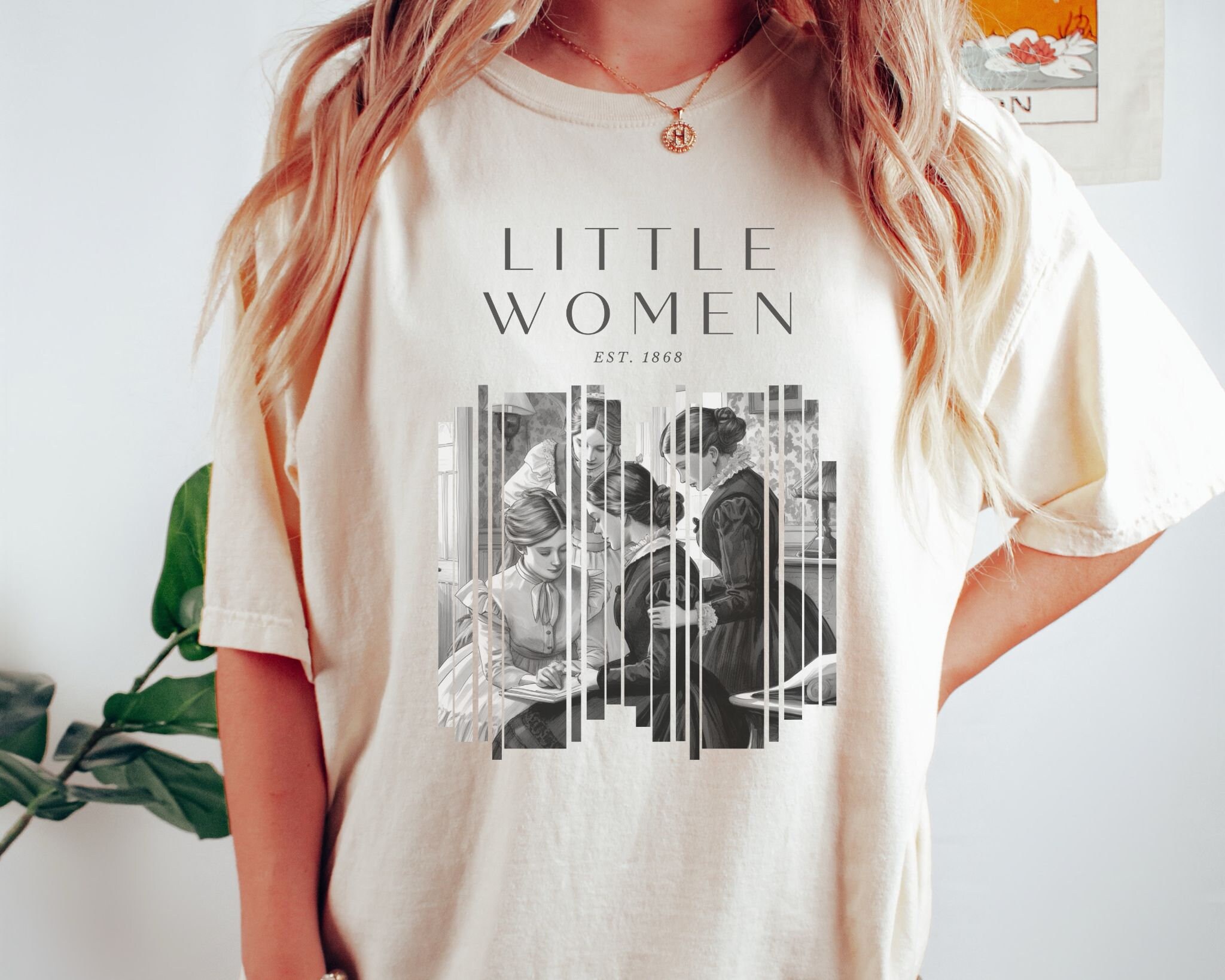 [Out of Print] Louisa May Alcott / Little Women Tee (Desert Pink)ルイーザ・メイ・オルコット / 若草物語 (1868) Tシャツ Little Women Shirt Louisa May Alcott Bookish T Shirt Little