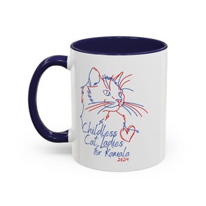 Childless Cat Lady Mug Kamala Harris  Mug Cat Ladies For Kamala Mugs Japanese Cat Mug Madam President Feminist Smash The Patriarchy Mug