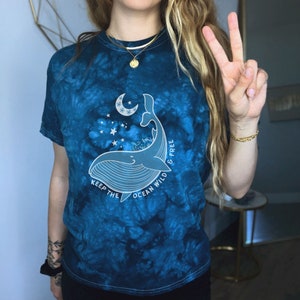 Whale Shirt Tye Dye Tee Manatee Tshirt Save The Ocean Shirt Climate Change Shirt Orca Whale T Shirt Tie Dye Shirts Save The Whales Shirt