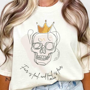 Macbeth-skjorta Shakespeare-skjorta Shakespeare-t-shirt Shakespeare-gåvor Goth-kläder Mörka Academia-kläder Goth-t-shirt Shakespeare-citat-gåva