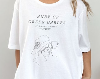 Anne Of Green Gables Shirt Anne avec un E T Shirt Littérature Shirt Anne Shirley Light Academia Shirt Literary Tee Book Lover Gift Bookish