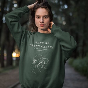 Anne of Green Gables Anne Shirley Anne with an E Sweatshirt Bookish Crewneck Line Art Literature Sweater Green Gables Gifts Booktok Merch