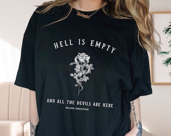Shakespeare T Shirt Snake Tee Goblincore Shakespeare Shirt Literary Shirt Fairy Grunge Shirt Dark Academia Tee Satanic Shirt Goth Tshirt