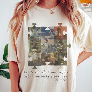 Degas Shirt Degas Dancer Painting T Shirt Famous Artwork Tee Cezanne Monet Renoir Van Gogh Artist Painting Lover Gift  T-Shirts