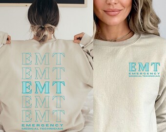 Moletom fofo Emt Técnico Médico de Emergência Suéter Emt Emt Tech Crewneck Presente Emt Presente de Sala de Emergência Emt Presente de Enfermeira de Emergência Para Emt