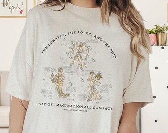 Shakespeare Shirt Midsummer Nights Dream Shakespeare T Shirt Light Academia Fairy Grunge Sappho Shirt Dark Academia Poet Fairycore TShirt