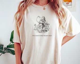 Chemise Alice au pays des merveilles Chemise livresque Lewis Carroll T-shirt littéraire humoristique Tee-shirt littéraire drôle Vêtements universitaires légers Tee