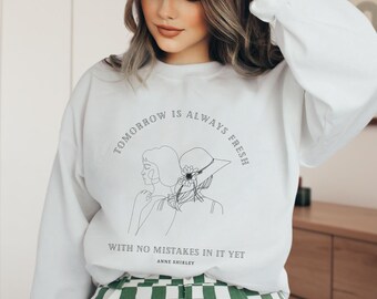 Anne Of Green Gables Sweatshirt Bookish Crewneck Anne With An E Light Academia Cottagecore Sweater Anne Shirley Gilbert Blythe Book Shirt