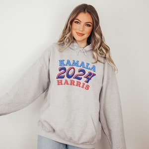 Kamala Harris Hoodie Kamala 2024 Sweatshirt Madam President Vote Blue Hoodie Democrat Sweatshirt Liberal Gift Kamala For President Sweater