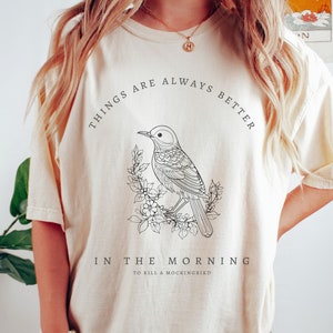 Camiseta literaria de Harper Lee para matar a un ruiseñor Camiseta con cita literaria de Scout y Jem Atticus Finch y Boo Radley Camiseta con botánica ligera de Academia