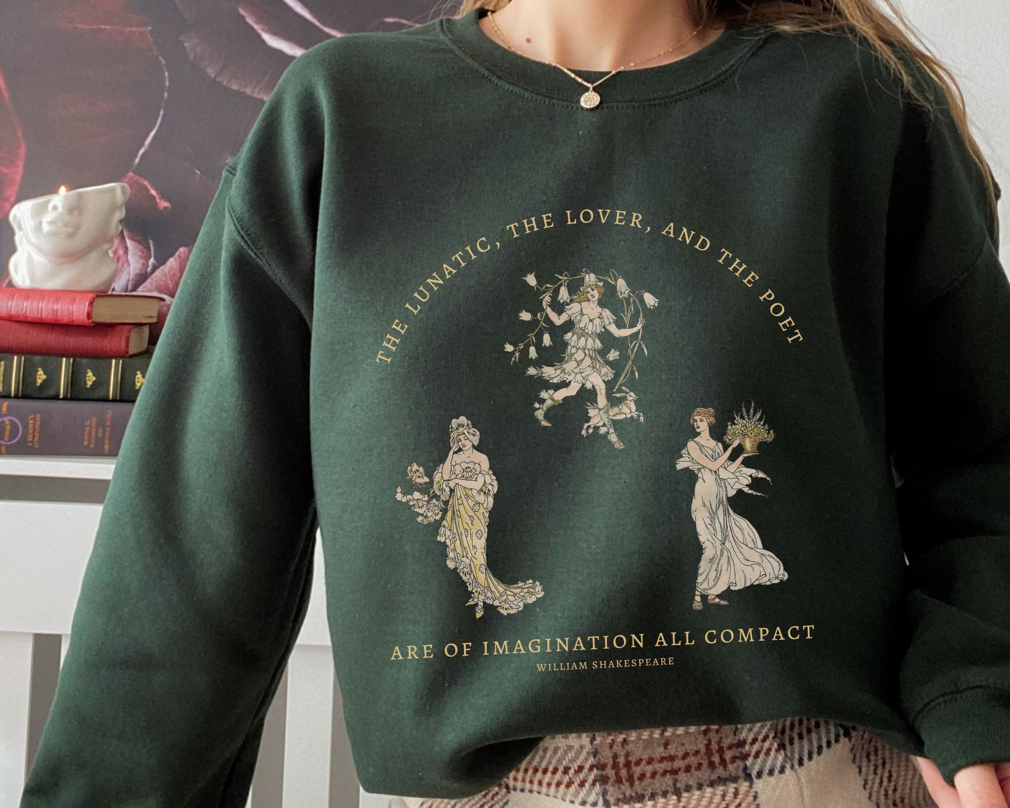 A Midsummer Nights Dream Shakespeare Sweatshirt Dark Academia Bookish ...