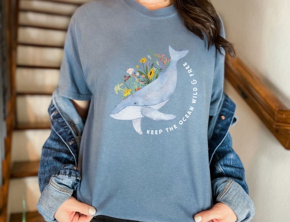 Whale Shirt Whale TShirt Manatee Shirt Orca Whale Tee Aesthetic Save The Ocean Environmental Top Ecology Save The Ocean Cottagecore T Shirt