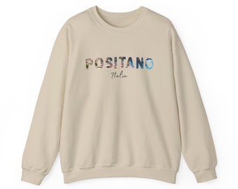 Positano Italy Sweatshirt Positano Crewneck Italy Vacation Gift Traveler  Location Italia Tourist Sweater Italian Beach Vintage Sweatshirt