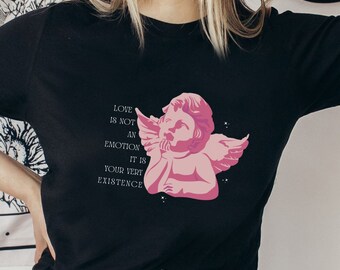 Coquette Shirt Coquette Kleding Angelcore Shirt Coquette Esthetische Fairycore Cottage Core Tee Zacht Meisje Esthetische Cottagecore Angel Shirt