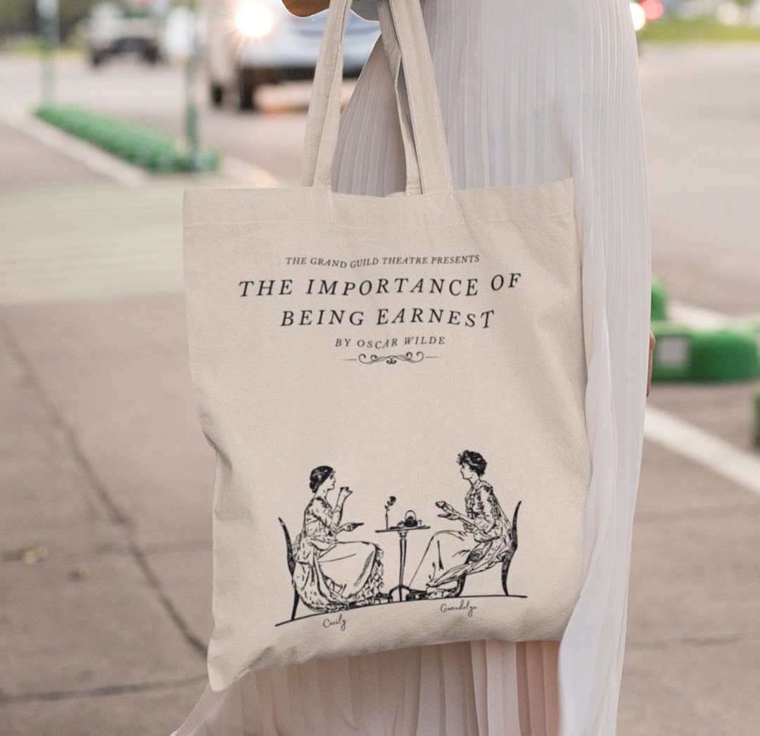 The Importance of Being Earnest Oscar Wilde Tote Bag Literary Tote