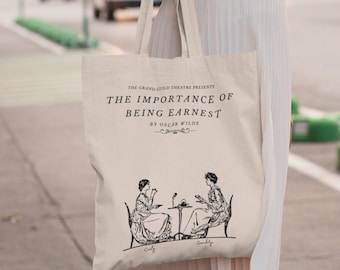 The Importance of Being Earnest Oscar Wilde Tote Bag Literary Tote Light Academia Bag Theater Kid Gift Dorian Gray Librarian Literature Bag