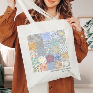 Lisbon Portugal Tote Bag Portuguese Totebag Lisbon Portugal Gift Lisbon Tile Art Tote Lisbon Vacation Totebag Art Lover European Museum Gift