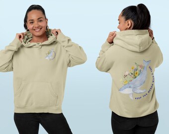 Wal Hoodie Wal Sweatshirt Seekuh Shirt Orca Whale Aesthetic Hoodie Save The Ocean Umwelt Shirt Ökologie Shirt Save The Sharks