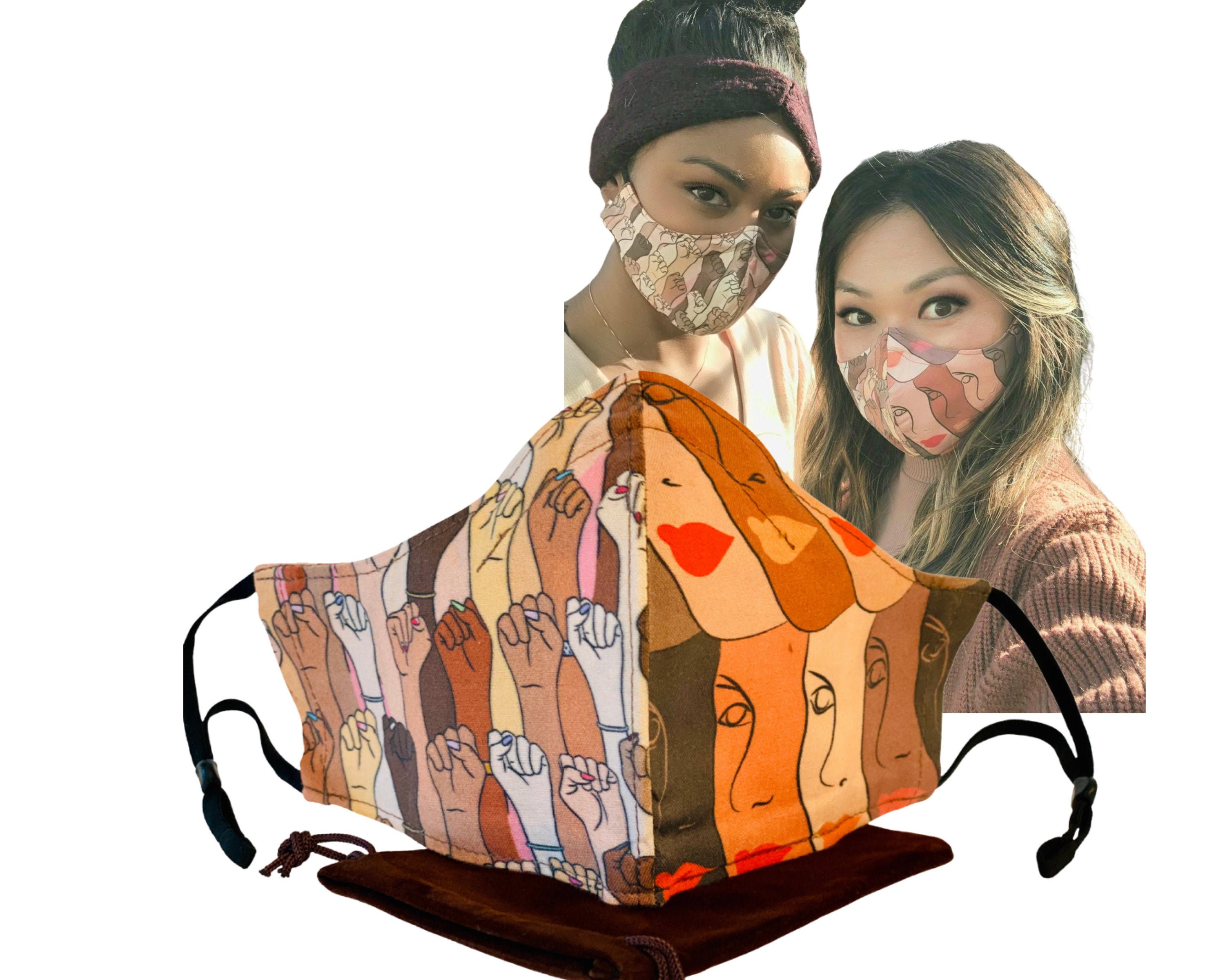 Diverse Women Mask, Feminist Art, Women of Color, Kamala Harris, It T…