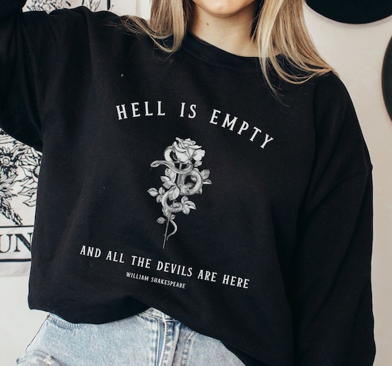 Shakespeare Sweatshirt Snake Sweater Emo Clothes Goth Sweater Shakespeare Gifts Goblincore Shirt Fairy Grunge Dark Academia Bookish Crewneck