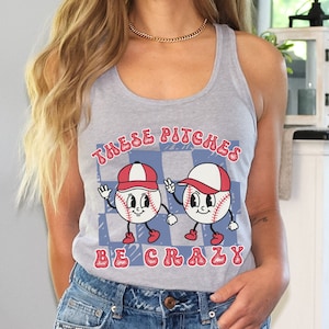 Baseball Mom Tank Top 4th Of July Tank Top Sports Mom Tank Top Gift For Baseball Lover Baseball Season Shirt Cute Baseball Vintage Tank Top