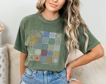 Lisbon Portugal Shirt Portuguese Tile Shirt Lisboa Portugal Gift Lisbon Art T Shirt Lisbon Vacation Shirt European City Shirt Art Lover Tee