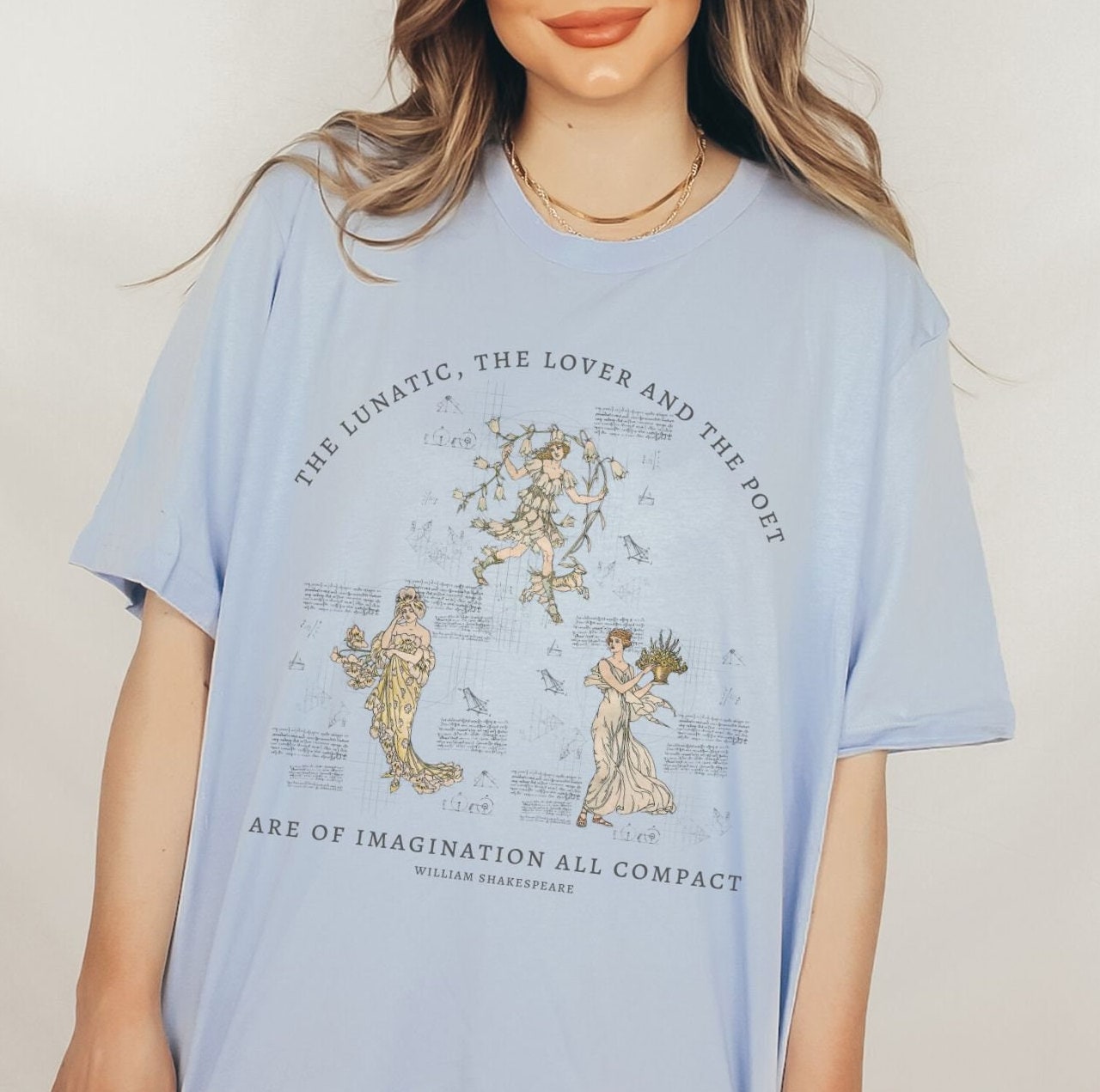 Women's T-Shirts [Out of Print] William Shakespeare / A Midsummer Night's Dream V-Neck Tee (Dark Heather Grey) (Womens) Amazon.com: Womens Shakespeare Quote A Midsummer Night's