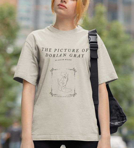 Dorian Gray Oscar Wilde Shirt Library T Shirt Literary Poet Shirt Light Academia Shirt Bookish Crewneck Dark Academia Line Art Book Tshirt