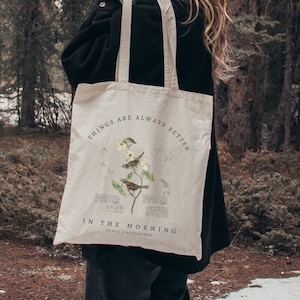 To Kill A Mockingbird Tote Bag Harper Lee Tote Bag Botanical Tote Light Academia Tote Bag Library Bookish Dark Academia Bag Granola Girl Bag