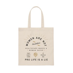 Pro Choice Tote Bag Aesthetic Fuck The Patriarchy Abortion Is Healthcare Bans Off Our Bodies Tote My Body My Rules Retro Feminist Totebag image 4