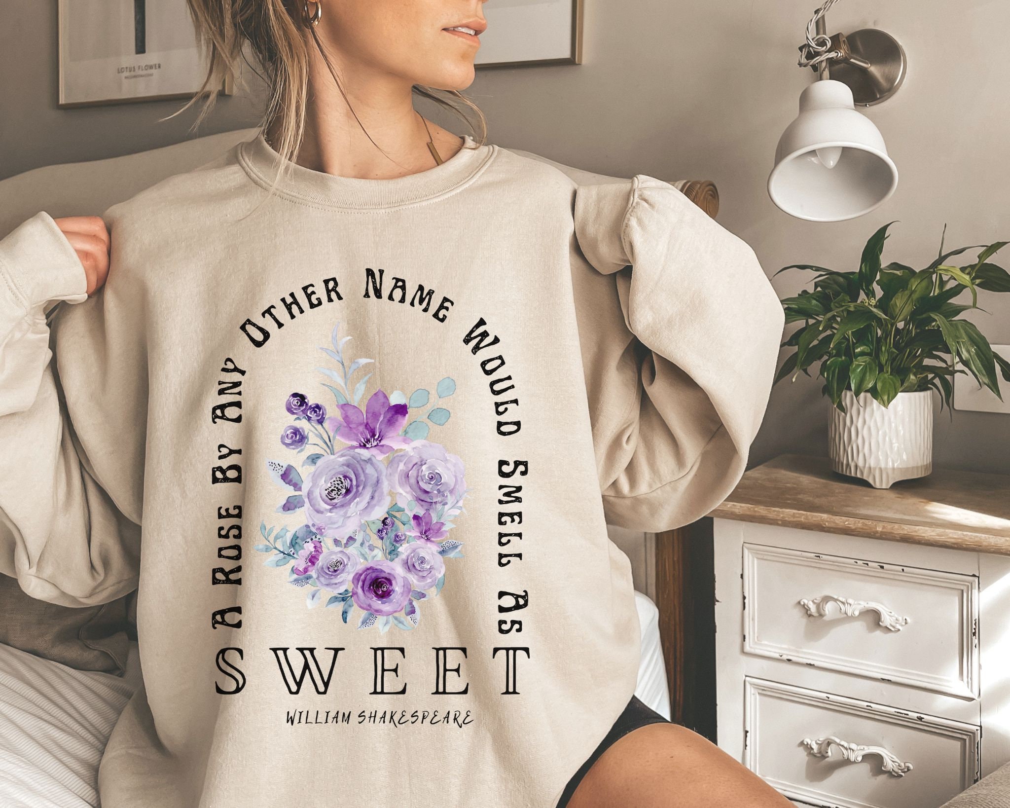 Shakespeare Sweater Romeo and Juliet Bookish Sweatshirt Poet Shirt Shakespeare Quote Literary Crewneck Shakespeare Gifts Enemies To Lovers
