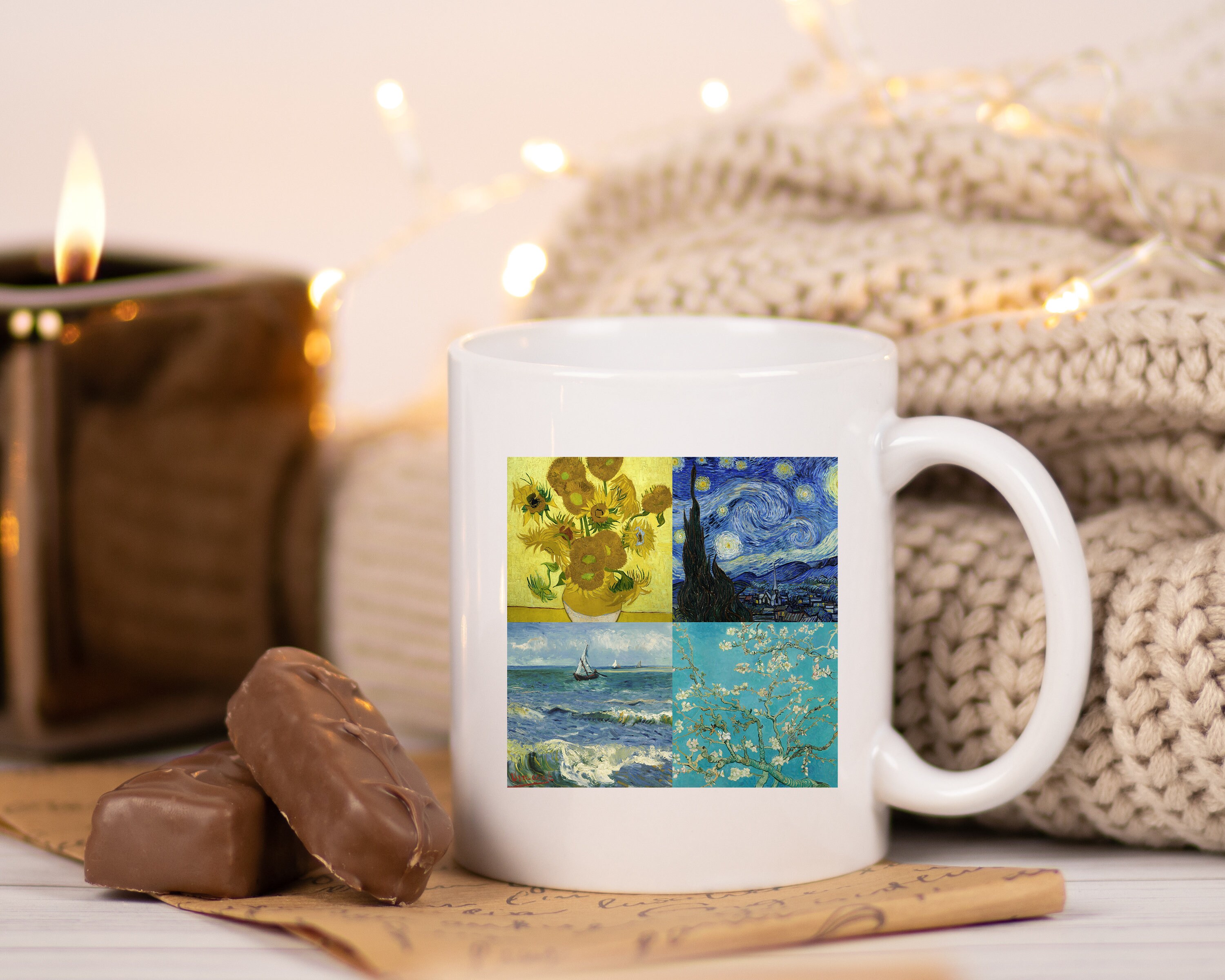 Comprar Las nuevas tazas de café con pintura artística de Van Gogh, los  girasoles de la noche estrellada, el sembrador, Iris, Saint-Remy, tazas de  té y café