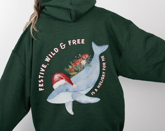 Wal Hoodie Natur Hoodie Wal Sweatshirt Wildlife Buckelwal Killerwal Orca Walhai Strand Hoodie Umwelt Strand Hoodie